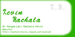 kevin machala business card